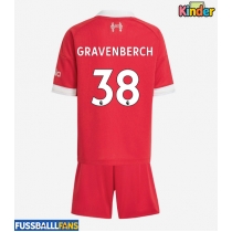 Liverpool Ryan Gravenberch #38 Heimtrikotsatz Kinder 2025-26 Kurzarm (+ Kurze Hosen)